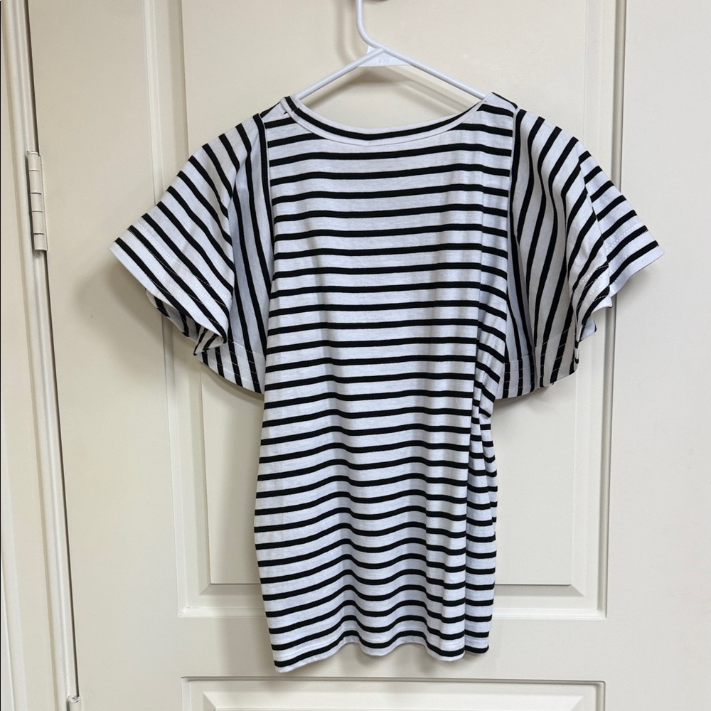 ALC Black and White Striped Women's Top - Picture 6 of 8